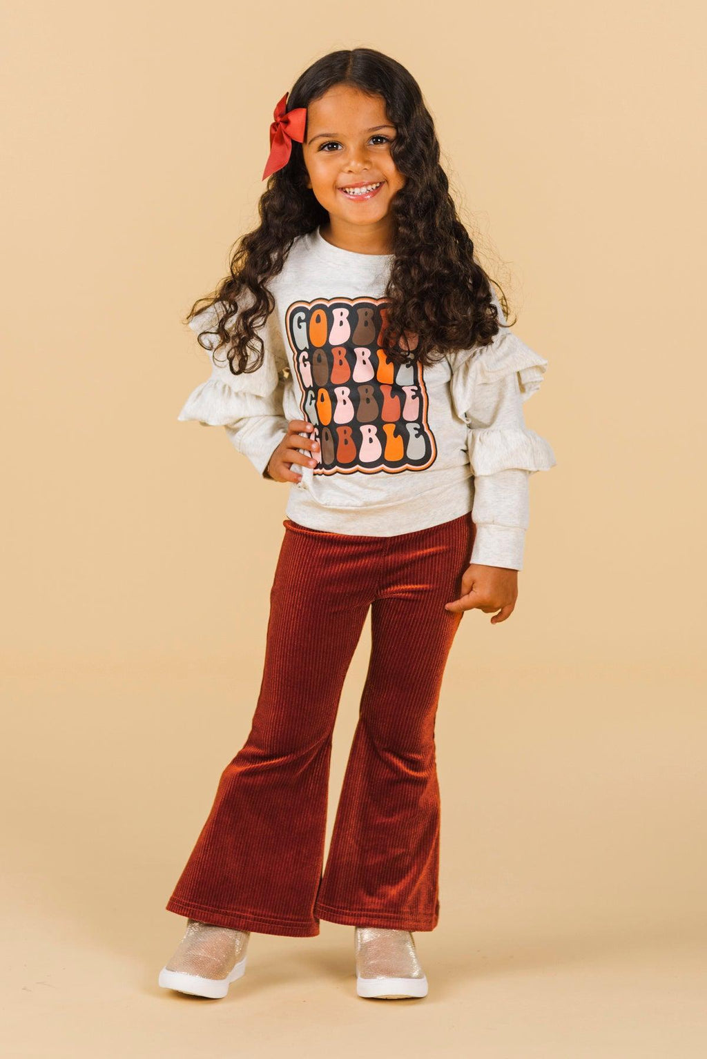 "Gobble" Bell Bottom Set | Sparkle in Pink