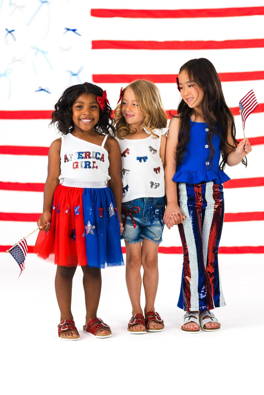 "America Girl" Tulle Skirt Set | Sparkle in Pink