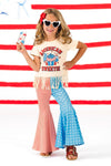 "American Sweetie" Bell Bottom Set | Sparkle in Pink