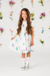 White Sequin Peep Dress | Sparkle in Pink