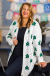 Mom & Me - Cozy Four Leaf Clover Cardigan