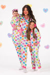 Mom & Me - White Candy Heart Pajamas
