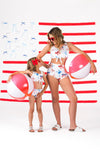 Mom & Me - Red White & Blue Bow Bikini | Sparkle in Pink