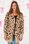 Mom & Me - Leopard Print Lace-Up Cardigan