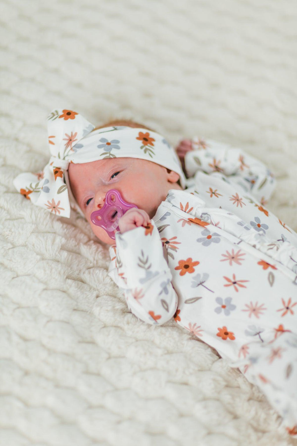 Bamboo Golden Petals Onesie | Sparkle in Pink