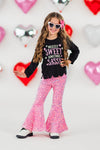 "Mostly Sweet Sometimes Sassy" Sequin Bell Bottom Set | Sparkle in Pink