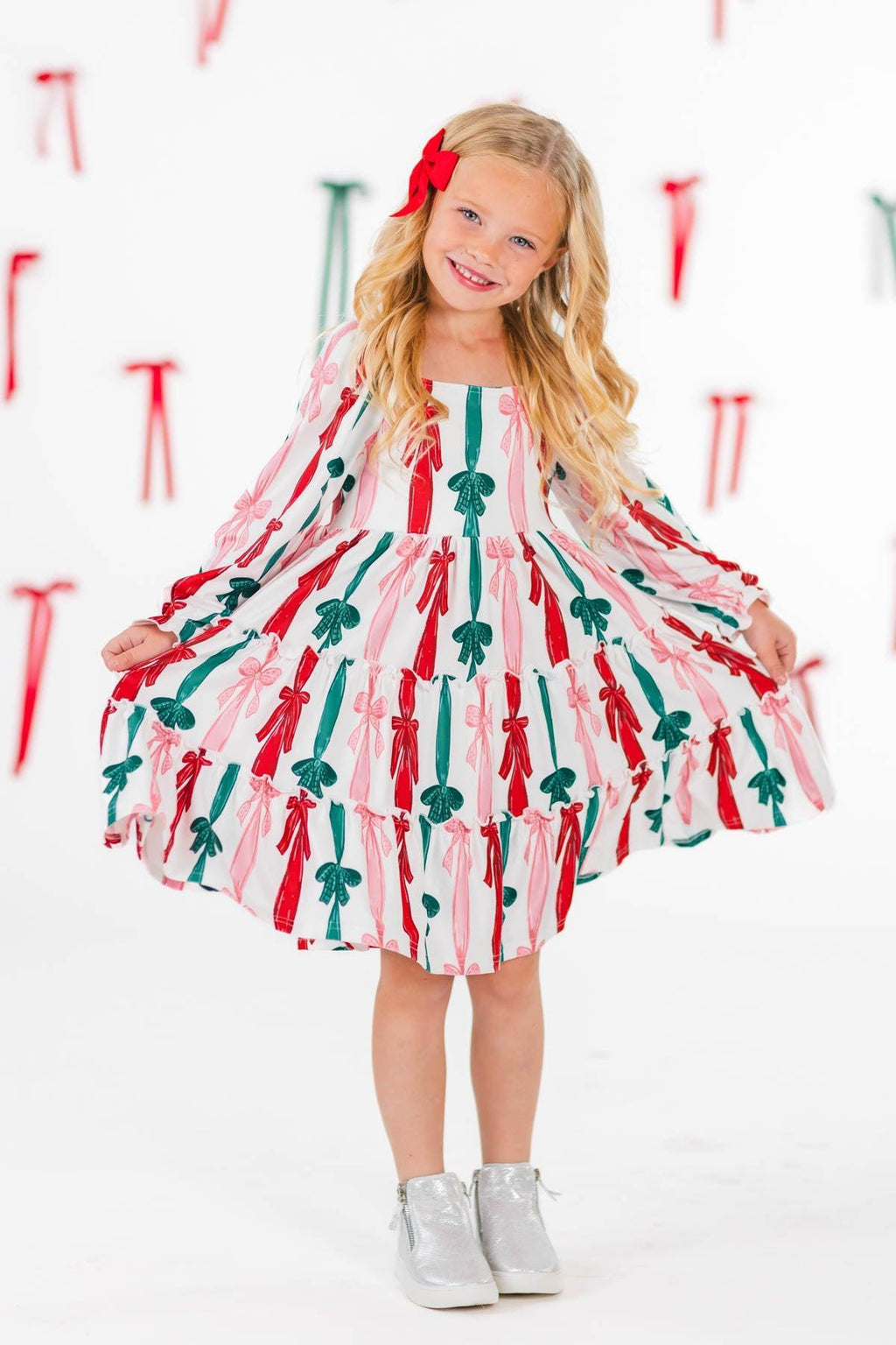 Mom & Me - Christmas Bows Dress