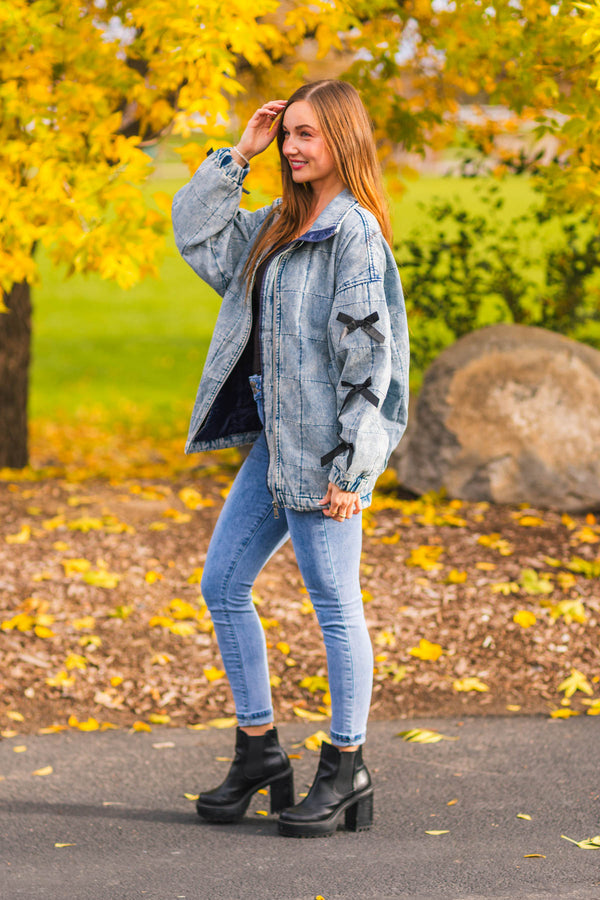 Mom & Me - Bow Denim Jacket