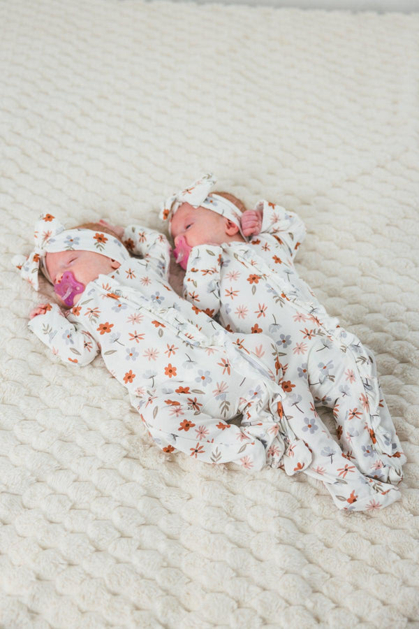 Bamboo Golden Petals Onesie | Sparkle in Pink