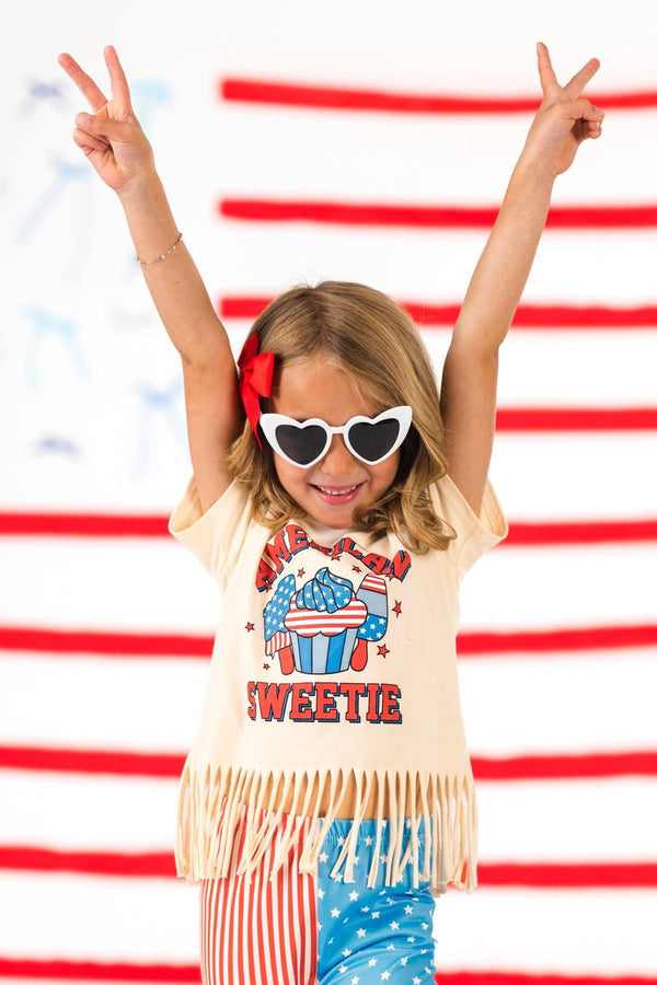 "American Sweetie" Bell Bottom Set | Sparkle in Pink