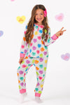 Mom & Me - White Candy Heart Pajamas