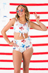 Mom & Me - Red White & Blue Bow Bikini | Sparkle in Pink