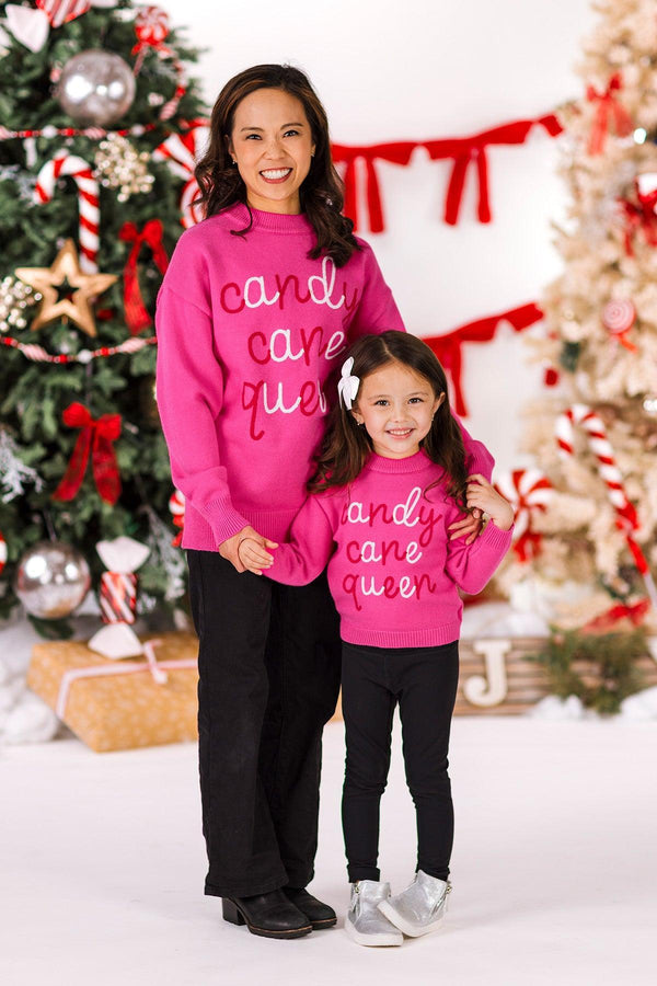 "Candy Cane Queen" Pink Sweater