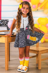 Composition Notebook Suspender Skirt Set | Sparkle in Pink
