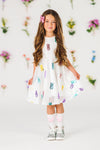 White Sequin Peep Dress | Sparkle in Pink