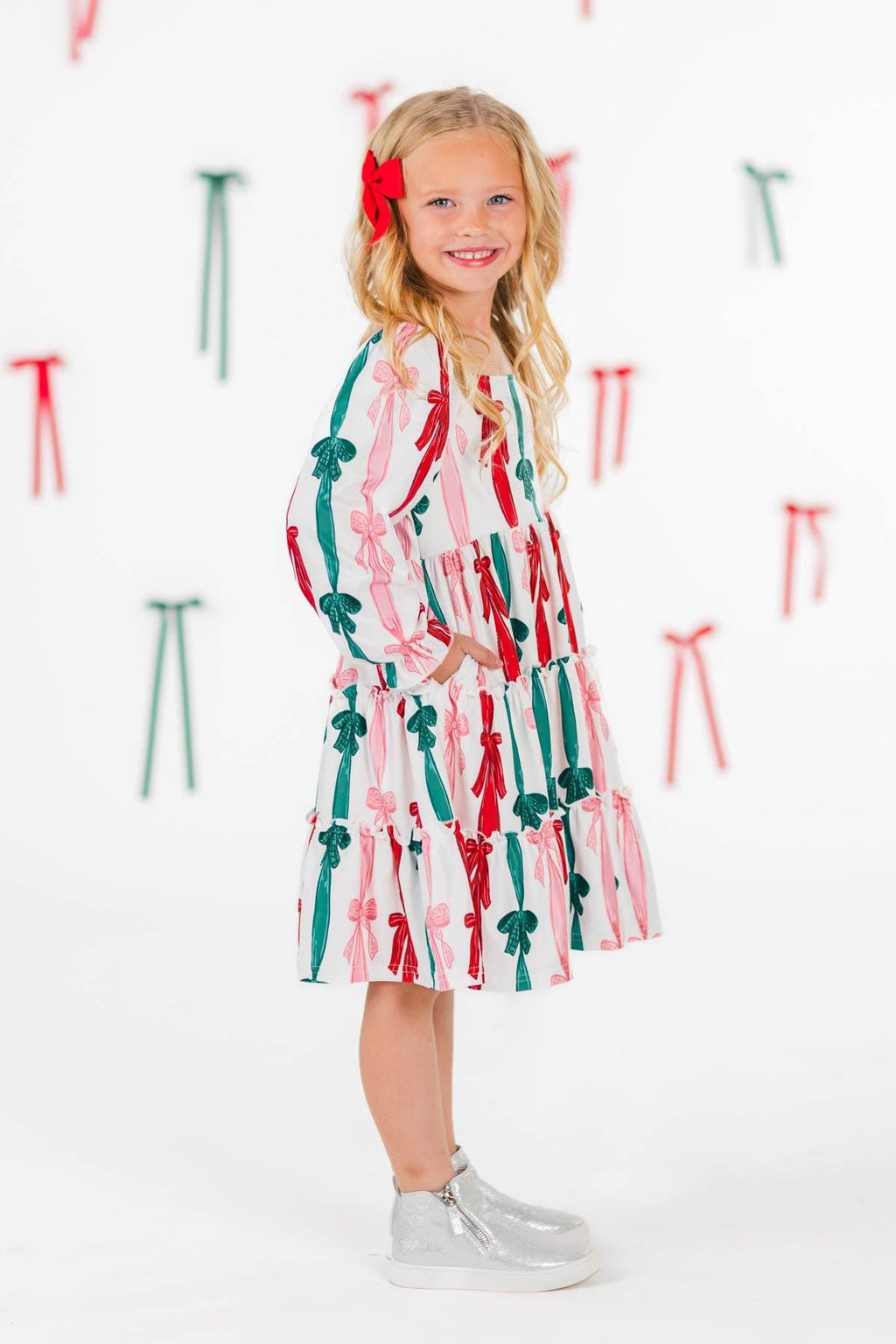 Mom & Me - Christmas Bows Dress