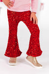 "Tis The Season" Velvet Sequin Bell Bottom Set