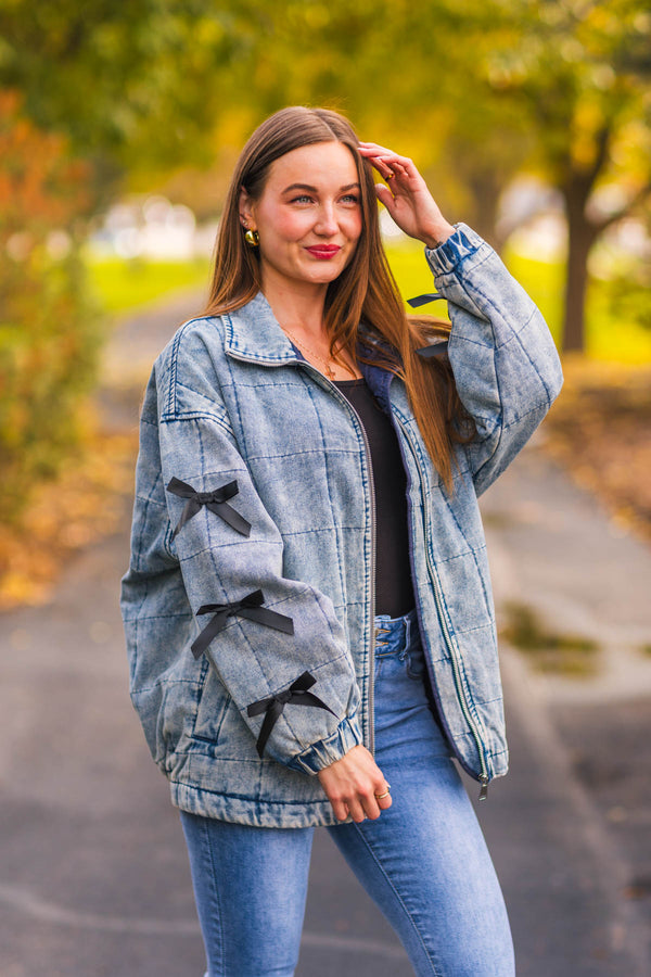 Mom & Me - Bow Denim Jacket