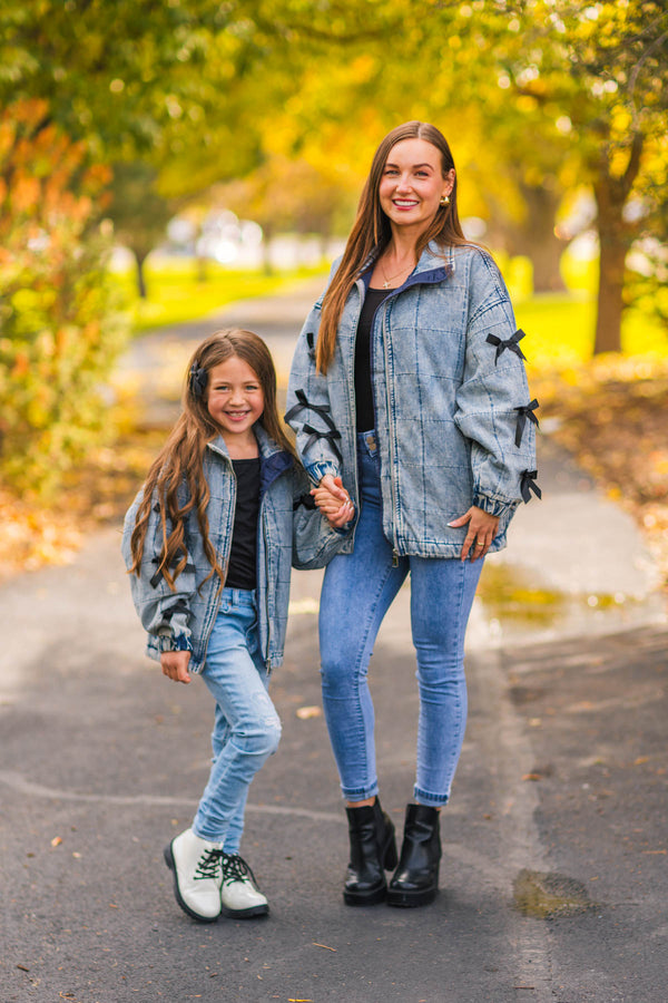 Mom & Me - Bow Denim Jacket