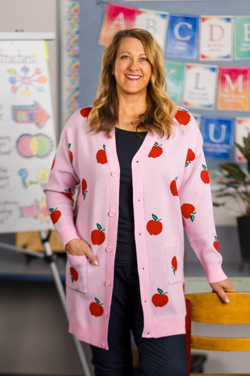 Mom & Me - Pink Apple Cardigan