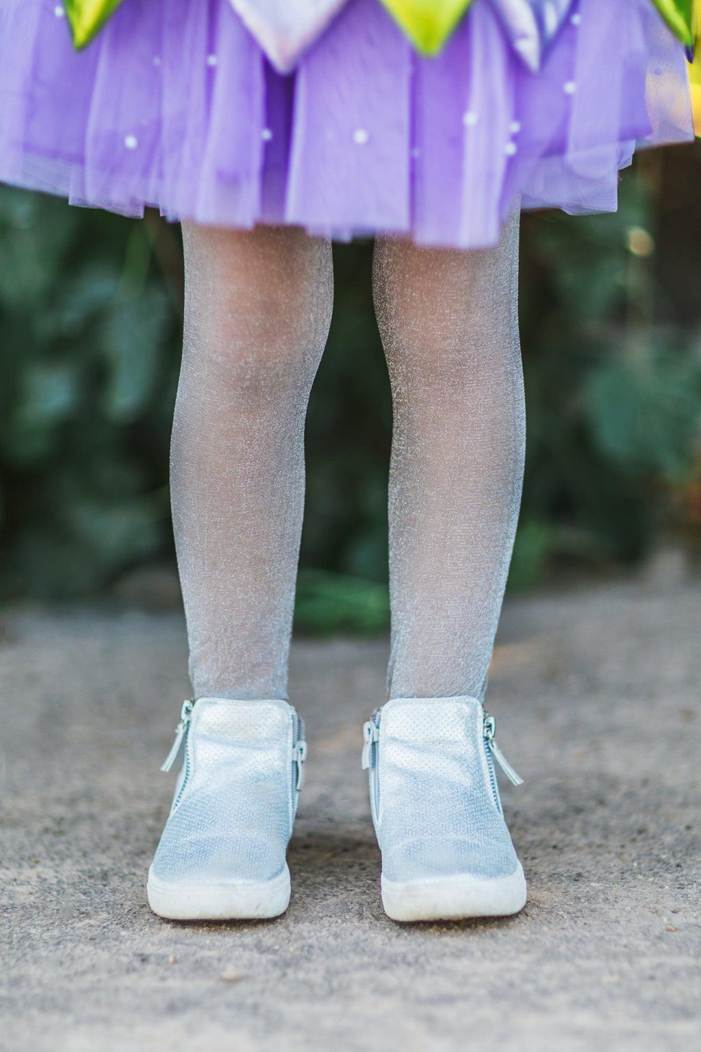 Silver Glitter Tights | Sparkle in Pink