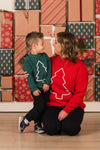 Red & Green Christmas Tree Family Knit Sweater