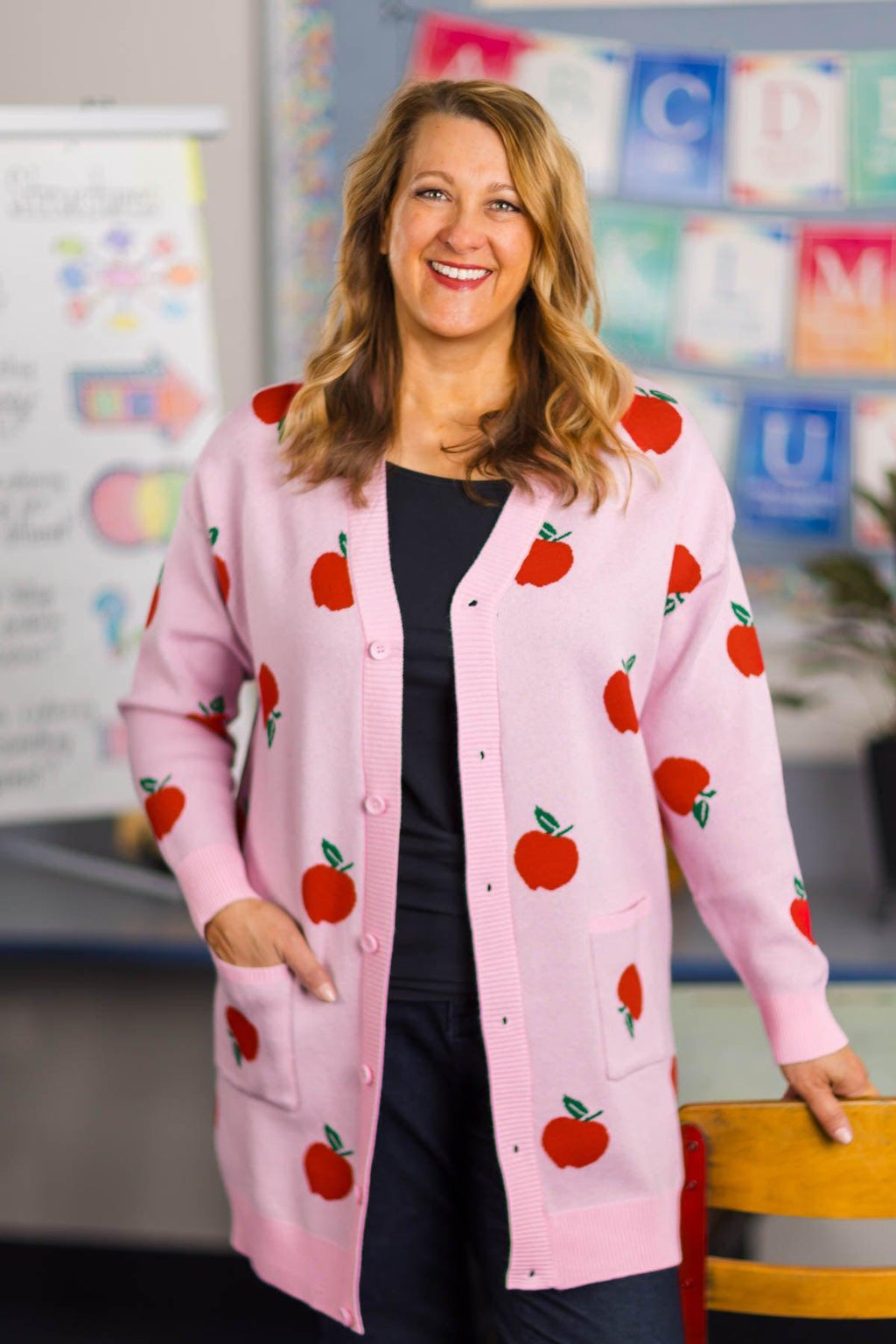 Mom & Me - Pink Apple Cardigan