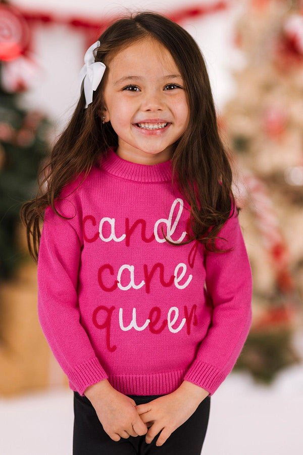 "Candy Cane Queen" Pink Sweater