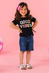 Mom & Me - "Good Vibes" Rainbow Chenille Patch Top | Sparkle in Pink