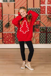 Red & Green Christmas Tree Family Knit Sweater