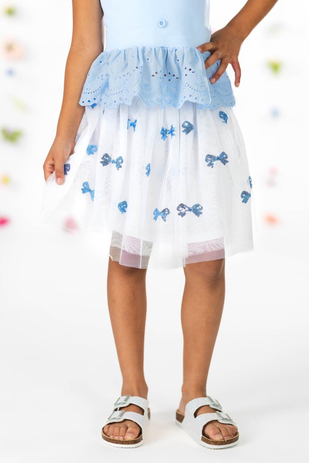 Blue Bow Tutu Skirt Set | Sparkle in Pink
