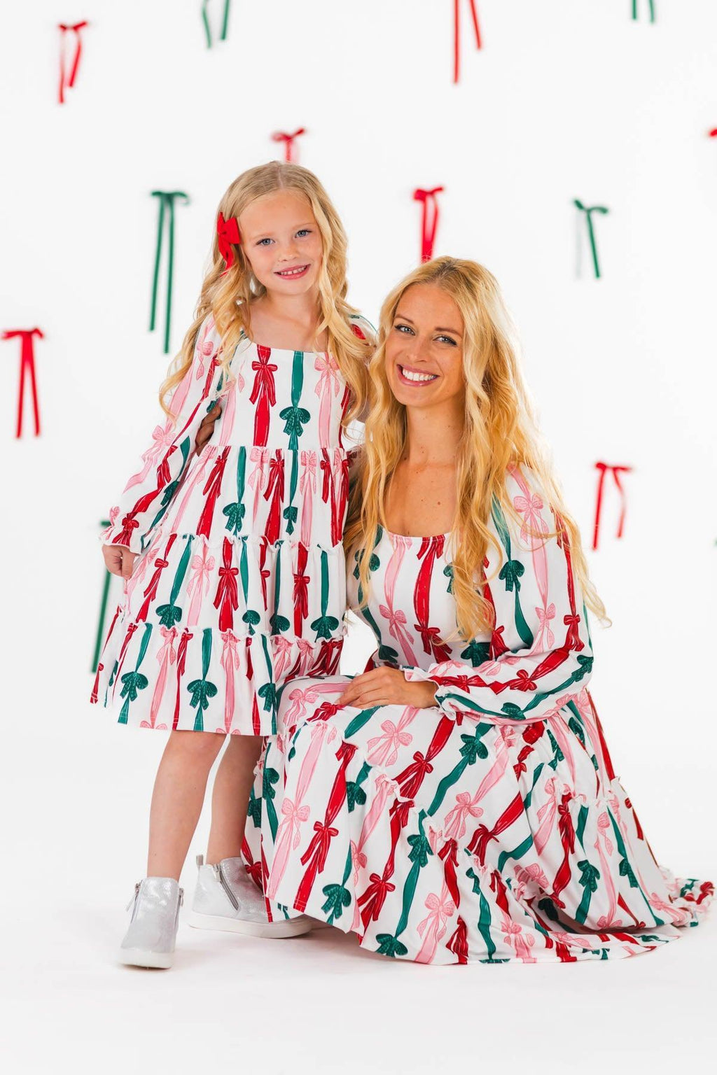 Mom & Me - Christmas Bows Dress