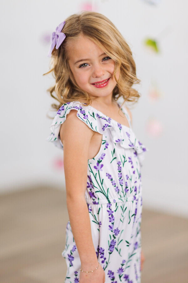 White Lavender Jumpsuit | Sparkle in Pink