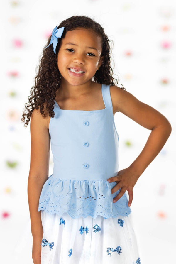 Blue Bow Tutu Skirt Set | Sparkle in Pink