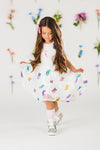 White Sequin Peep Dress | Sparkle in Pink