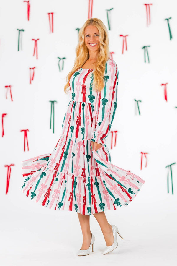 Mom & Me - Christmas Bows Dress