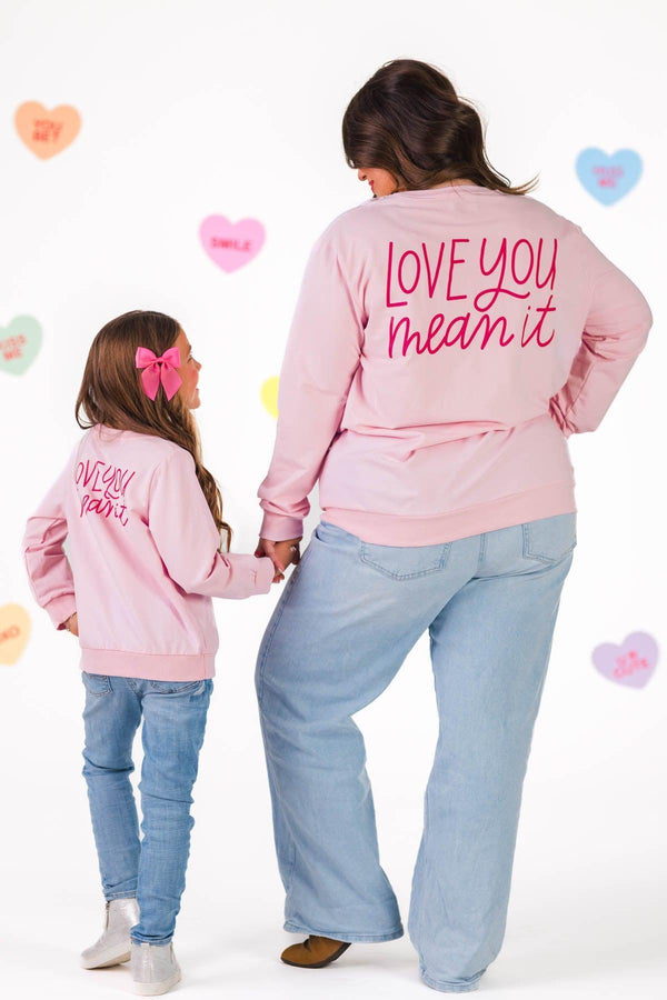 Mom & Me - "Love You Mean It" Pink Top
