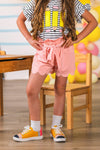 Pink Striped Glitter Pencil Short Set | Sparkle in Pink