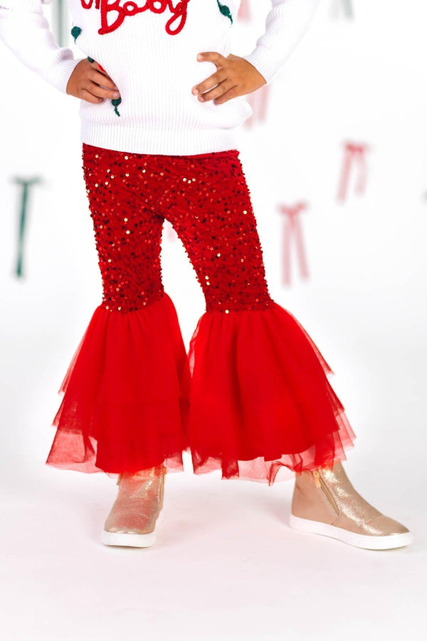 "Santa Baby" Sweater Sequin Bell Bottom Set