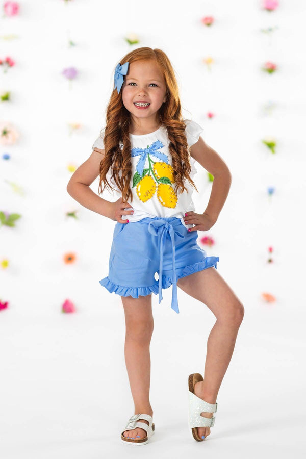 Blue Lemon Short Set | Sparkle in Pink
