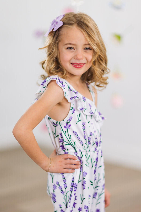 White Lavender Jumpsuit | Sparkle in Pink