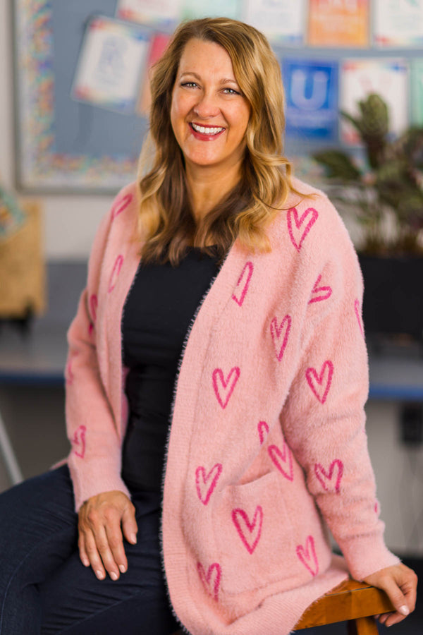 Mom & Me - Pink Heart Cardigan