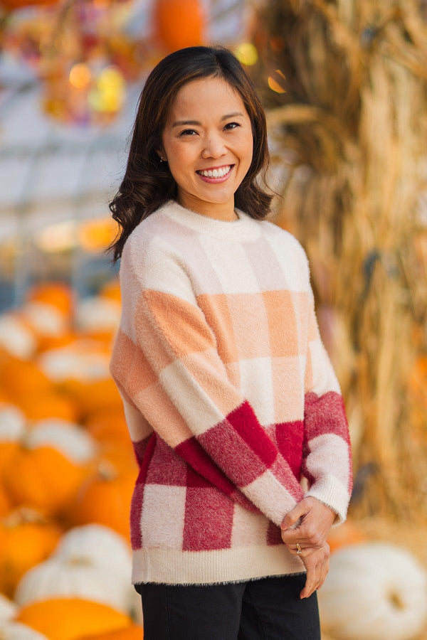 Mom & Me - Cozy Checkered Sweater