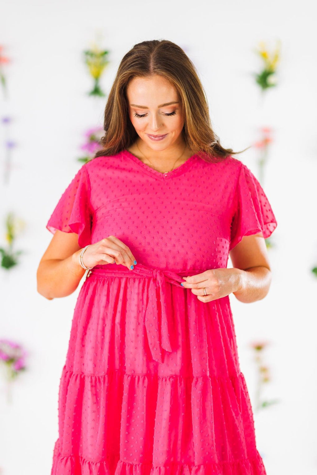 Mom & Me - Swiss Dot Dress | Sparkle in Pink