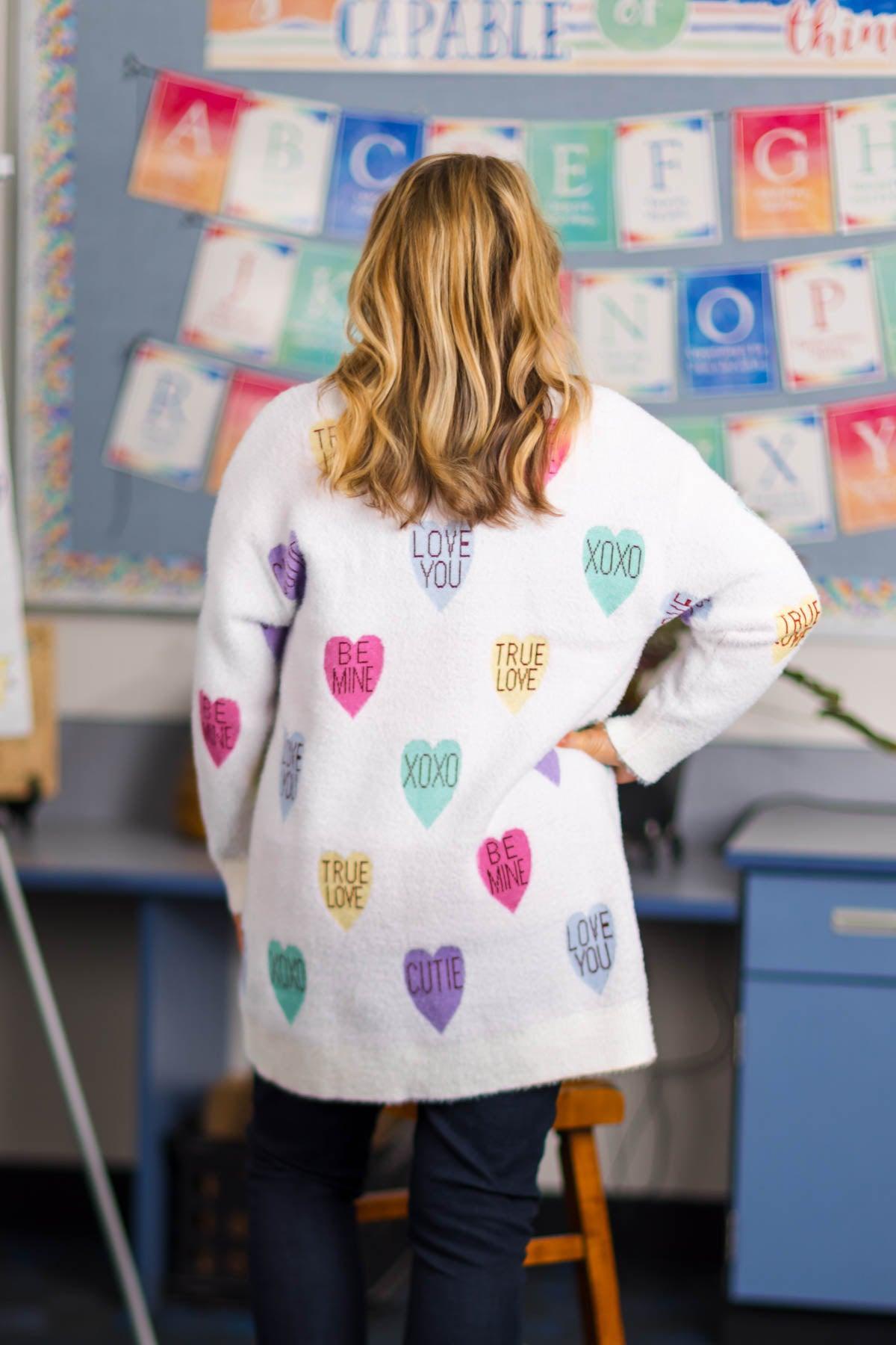 Mom & Me - Candy Hearts Cardigan | Sparkle in Pink