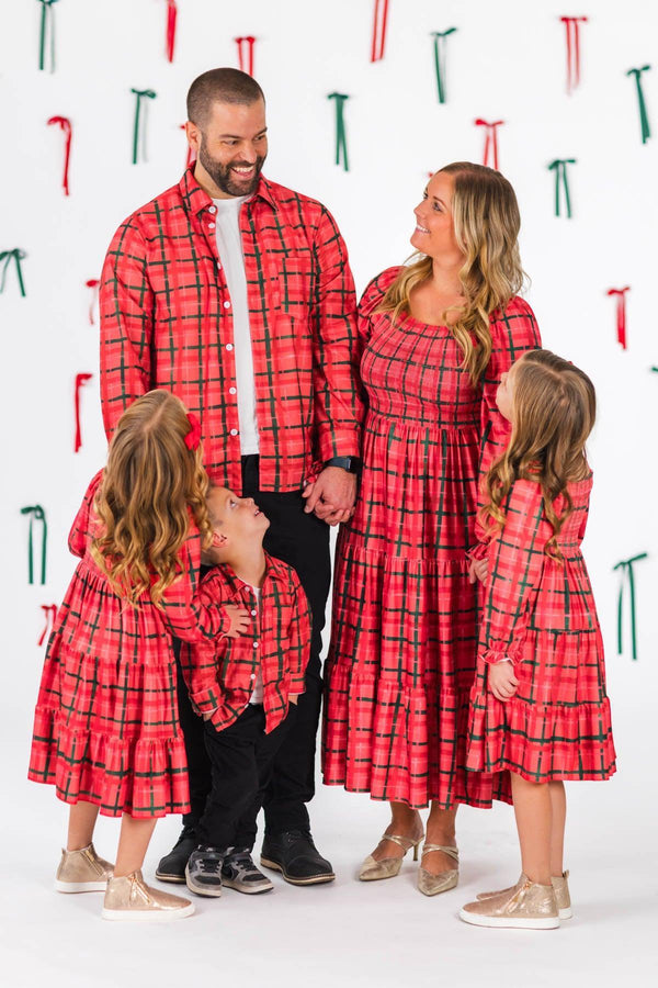 Family Red & Green Plaid Dresses & Tops