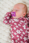 Bamboo Plum Blossom Ruffle Onesie | Sparkle in Pink