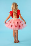 "Pre-K - 4th Grade" Pink Apple Tutu Skirt Set | Sparkle in Pink