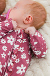 Bamboo Plum Blossom Ruffle Onesie | Sparkle in Pink