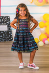 Affirmations Black Notebook Dress | Sparkle in Pink